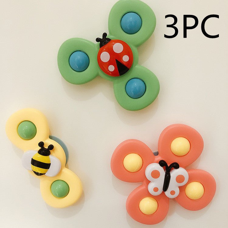 Kids Gyro Insect Sucker Spinner Rattle Bathroom Bath Toys Table Dinner Appease Toys for Baby Toddlers - MyMobile