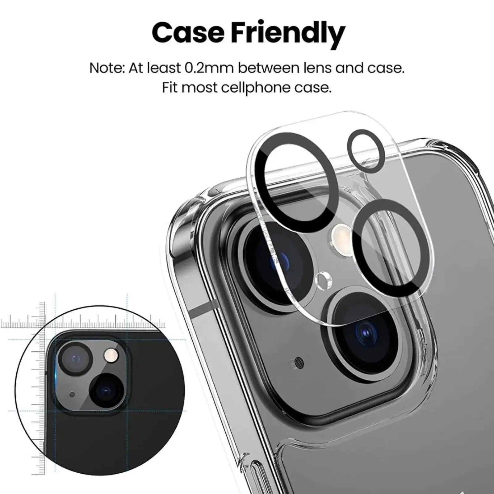 Kinglas Back Camera Lens HD Tempe Glass+ Circle for iPhone 15 / 15 Plus - MyMobile