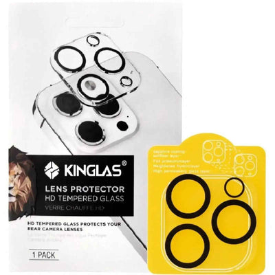 Kinglas Back Camera Lens HD Tempered Glass+Black Circle for iPhone 14 Pro 14 Pro Max