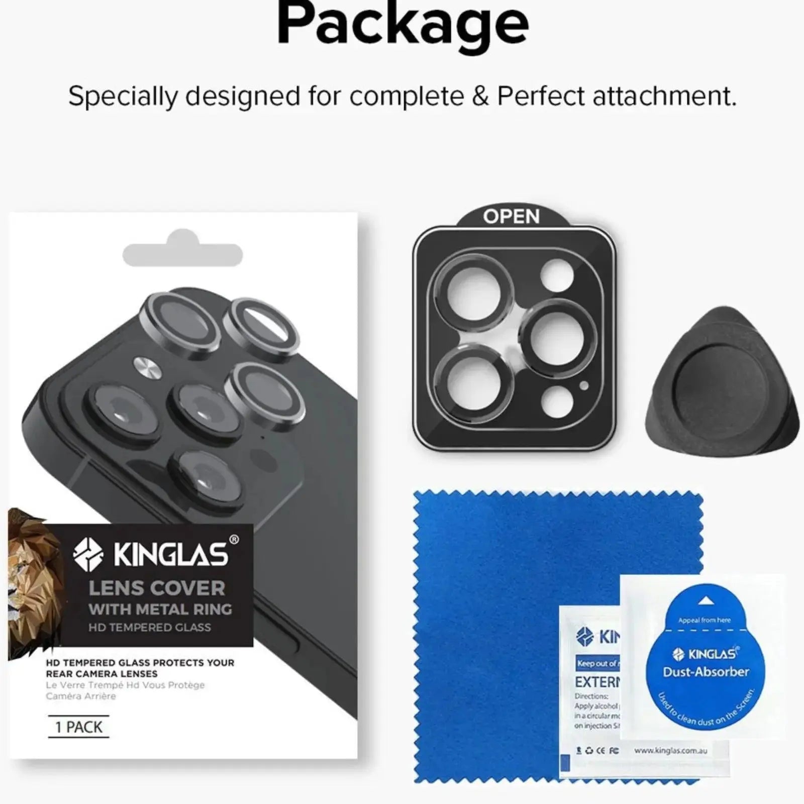 Kinglas Camera Lens Protector for iPhone 12 Pro Max (Set of 3) - MyMobile