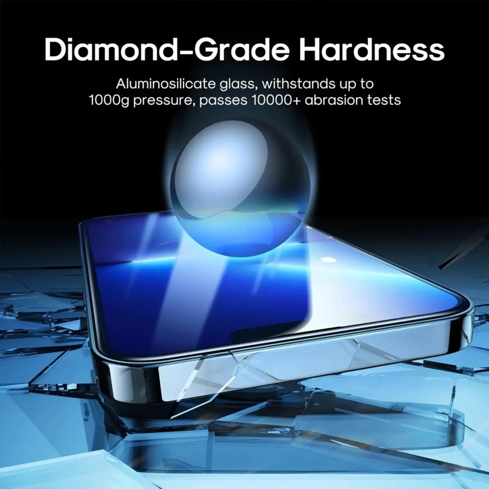 Kinglas Screen Printing Full Screen Edge Tempe Glass Screen Protector for iPhone 15 Pro Max - MyMobile