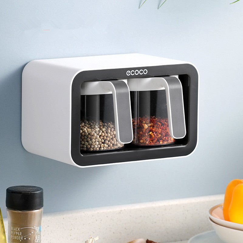 Kitchen Spice Rack Jar Free Perforated Spice Box Wall - Mounted Spice Box Set Household Spice Jar Storage Box - MyMobile