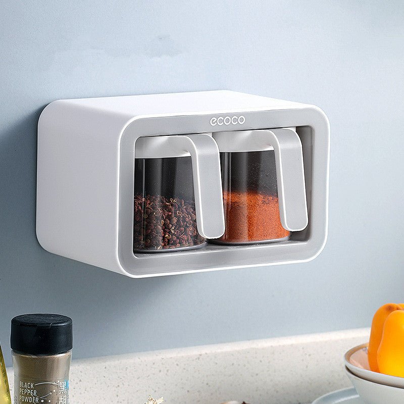 Kitchen Spice Rack Jar Free Perforated Spice Box Wall - Mounted Spice Box Set Household Spice Jar Storage Box - MyMobile