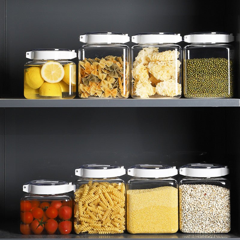 Kitchen Transparent Airtight Jar Grain Storage Plastic - MyMobile