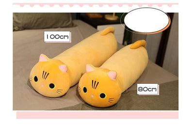 Large Size Cartoon Cat Plush Toys Stuffed Cloth Doll Long Animal Pillow Cushion - MyMobile