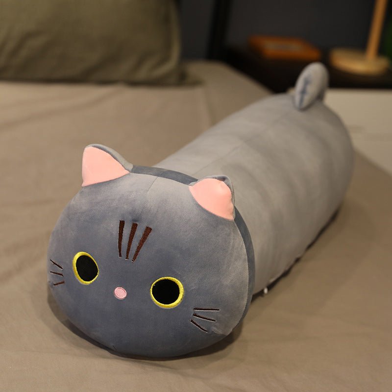 Large Size Cartoon Cat Plush Toys Stuffed Cloth Doll Long Animal Pillow Cushion - MyMobile