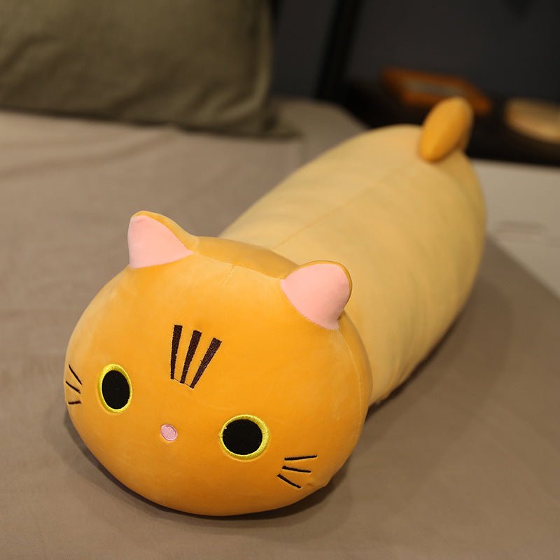 Large Size Cartoon Cat Plush Toys Stuffed Cloth Doll Long Animal Pillow Cushion - MyMobile