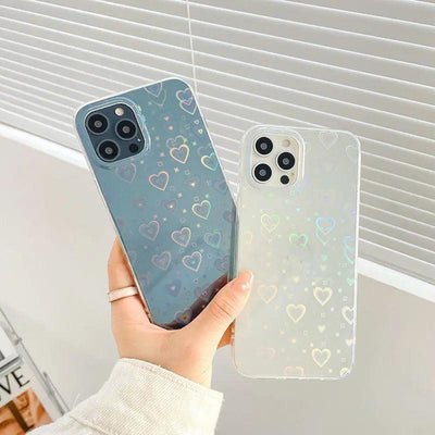 Laser Colorful Love For Double - sided Coated Silicone Phone Case - MyMobile