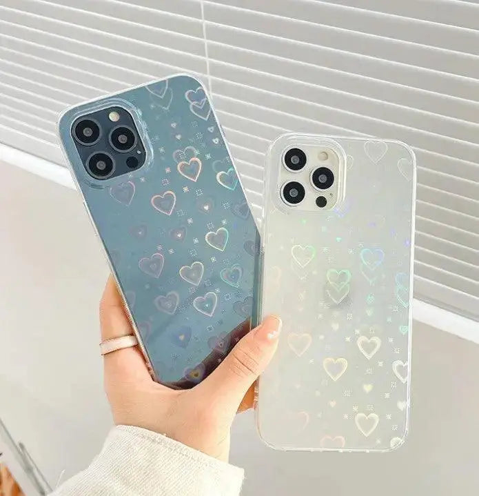 Laser Double Colorful Love Mobile Phone Case - MyMobile