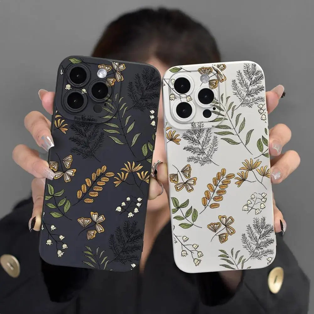 Leaf Pattern All - inclusive Lens Wear - resistant Drop - resistant Protective Cover - MyMobile