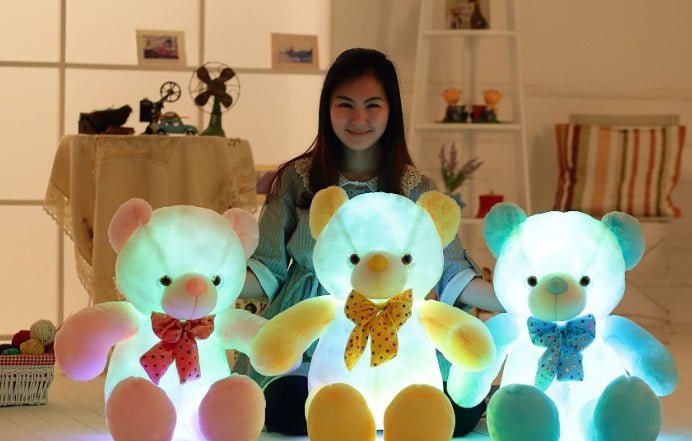 LED Plush Toys Colorful Stuffed Glowing Teddy Bear - MyMobile