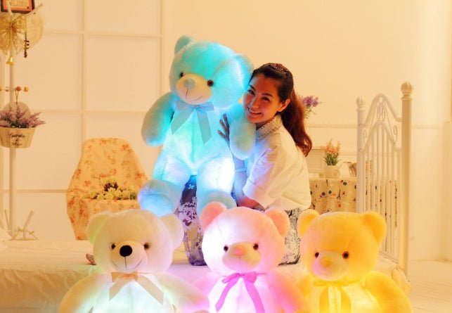 LED Plush Toys Colorful Stuffed Glowing Teddy Bear - MyMobile