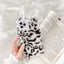 Leopard print fall - winter plush mobile phone case - MyMobile