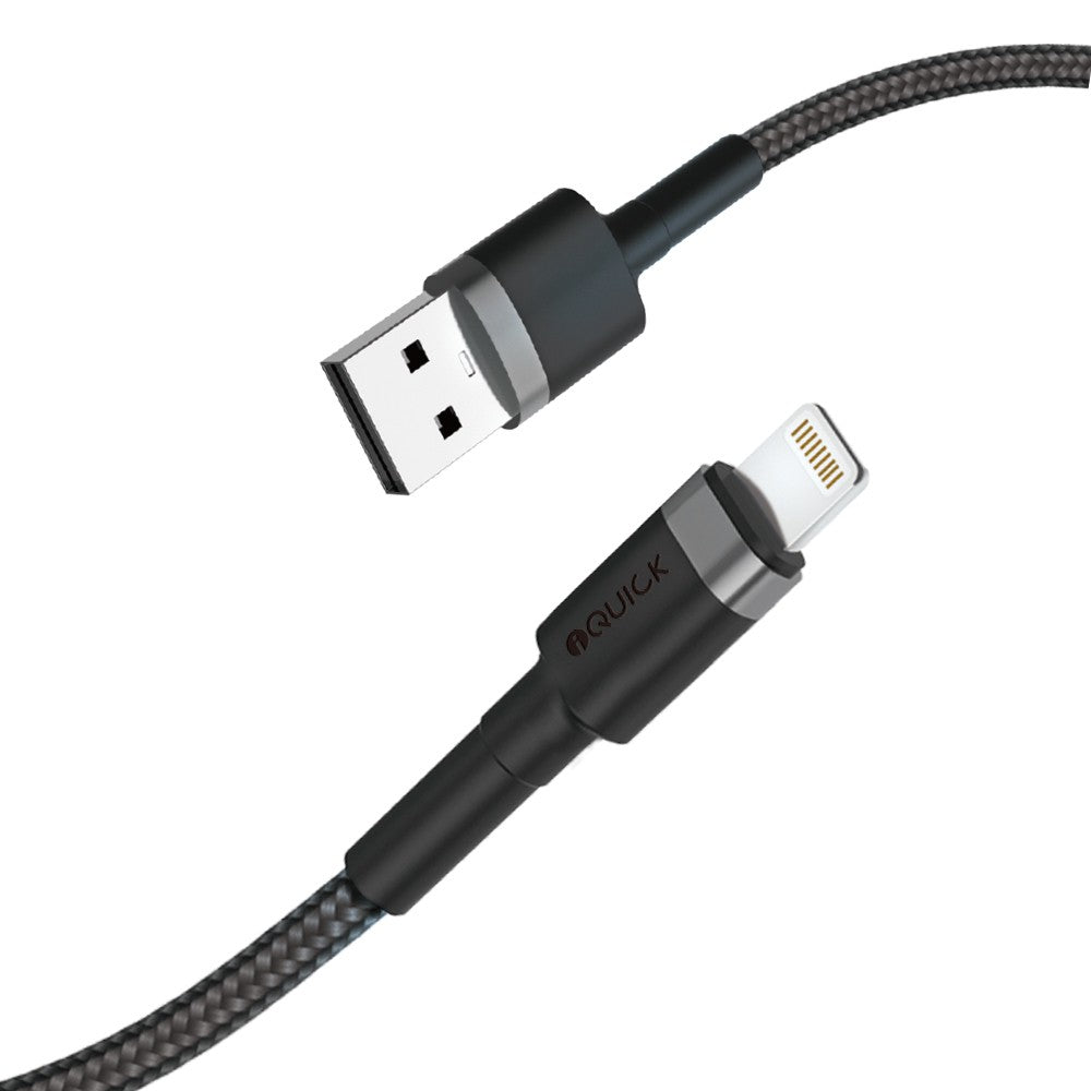 iQuick Braided Lightning to USB-A Fast Charging Cable 1M