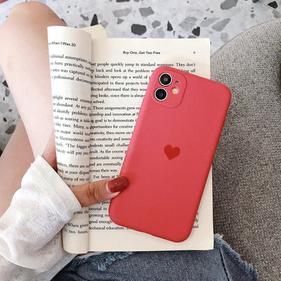 Liquid Heart Frosted Mobile Phone Case - MyMobile