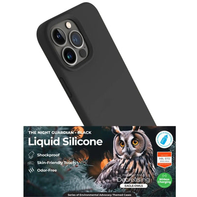 Liquid Silicone Case Cover for iPhone 15 Black - MyMobile