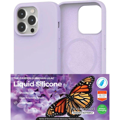 Liquid Silicone Case Cover for iPhone 15 Plus Magsafe Magnetic Ring Purple - MyMobile