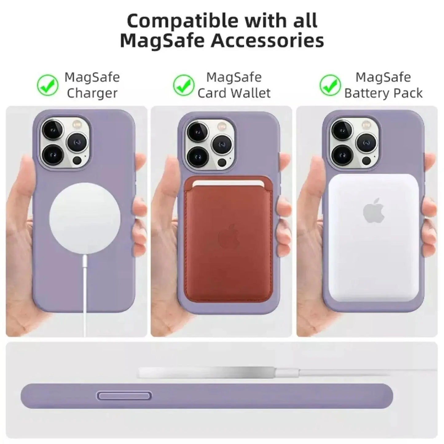 Liquid Silicone Case Cover With Magnetic Ring For Iphone 14 Pro Magsafe - MyMobile