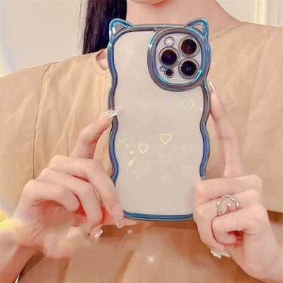 Love Plated Cat Ear Mobile Phone Case - MyMobile