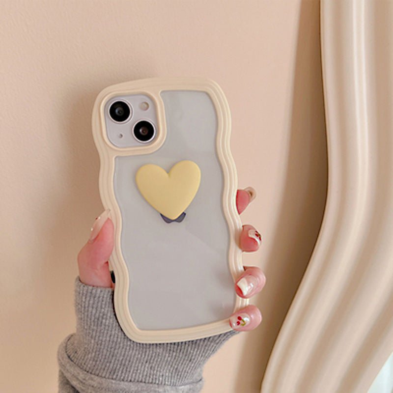 Love Wave Border Phone Case Transparent 3D For iPhone 14 - MyMobile