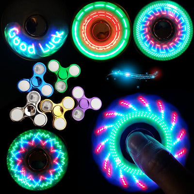 Luminous LED Light Fidget Spinner Hand Top Spinners Glow in Dark Light - MyMobile