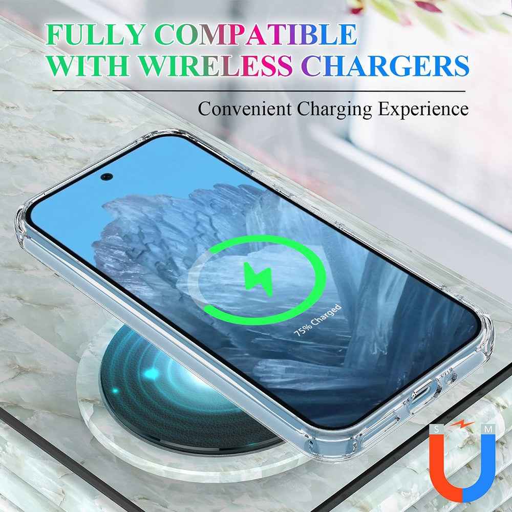 High Quality Acrylic + TPU Hybrid Transparent Case Cover With Magnetic Ring For Google Pixel 10 Pro XL