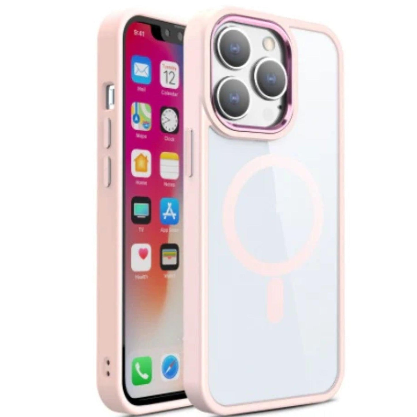 Magnetic Case Transparent Phone Case Protective Cover For iPhone 15 - MyMobile