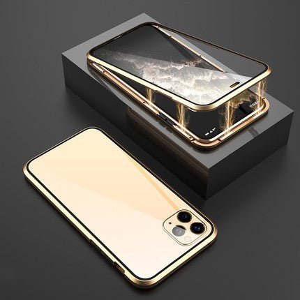 Magnetic King Double - sided Glass HD Metal Frame Phone Case For iPhone 16 - MyMobile