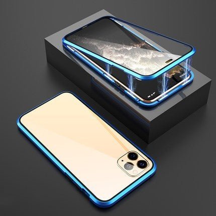 Magnetic King Double - sided Glass HD Metal Frame Phone Case For iPhone 16 - MyMobile