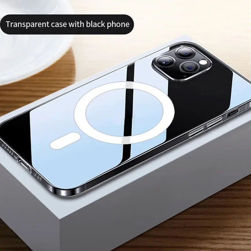 Magnetic Phone Case Anti - drop Transparent Protective Cover For iPhone 16 - MyMobile