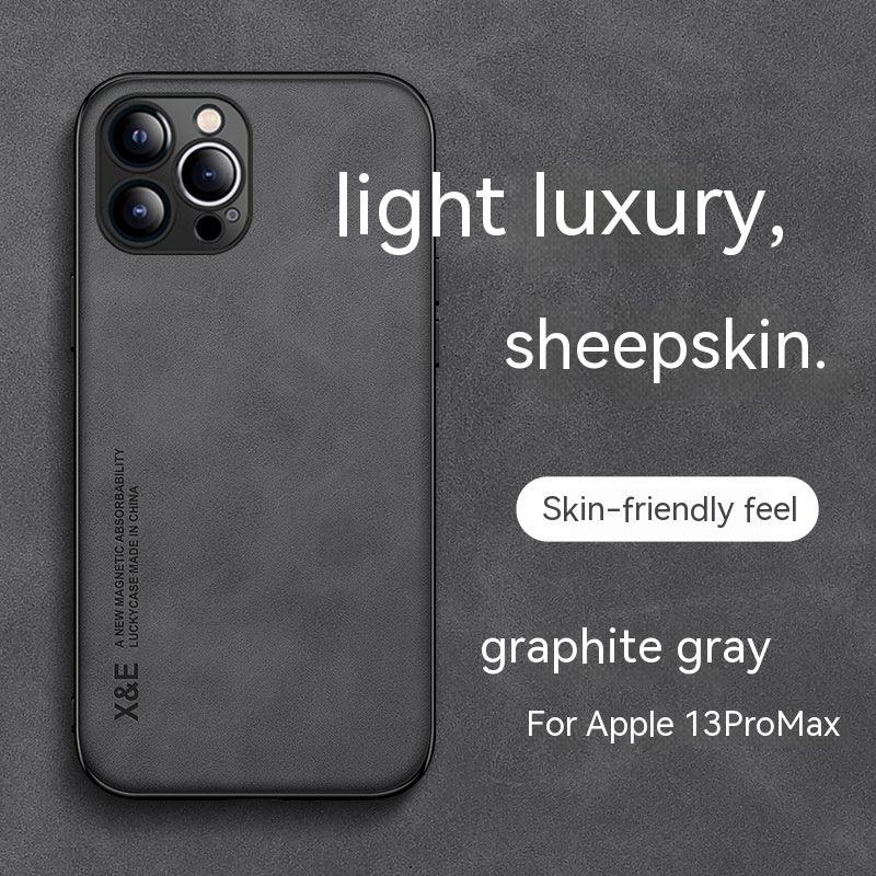 Magnetic Phone Case New Simple Sheepskin Protective Cover For iPhone 12, 13, 14, 15 - MyMobile