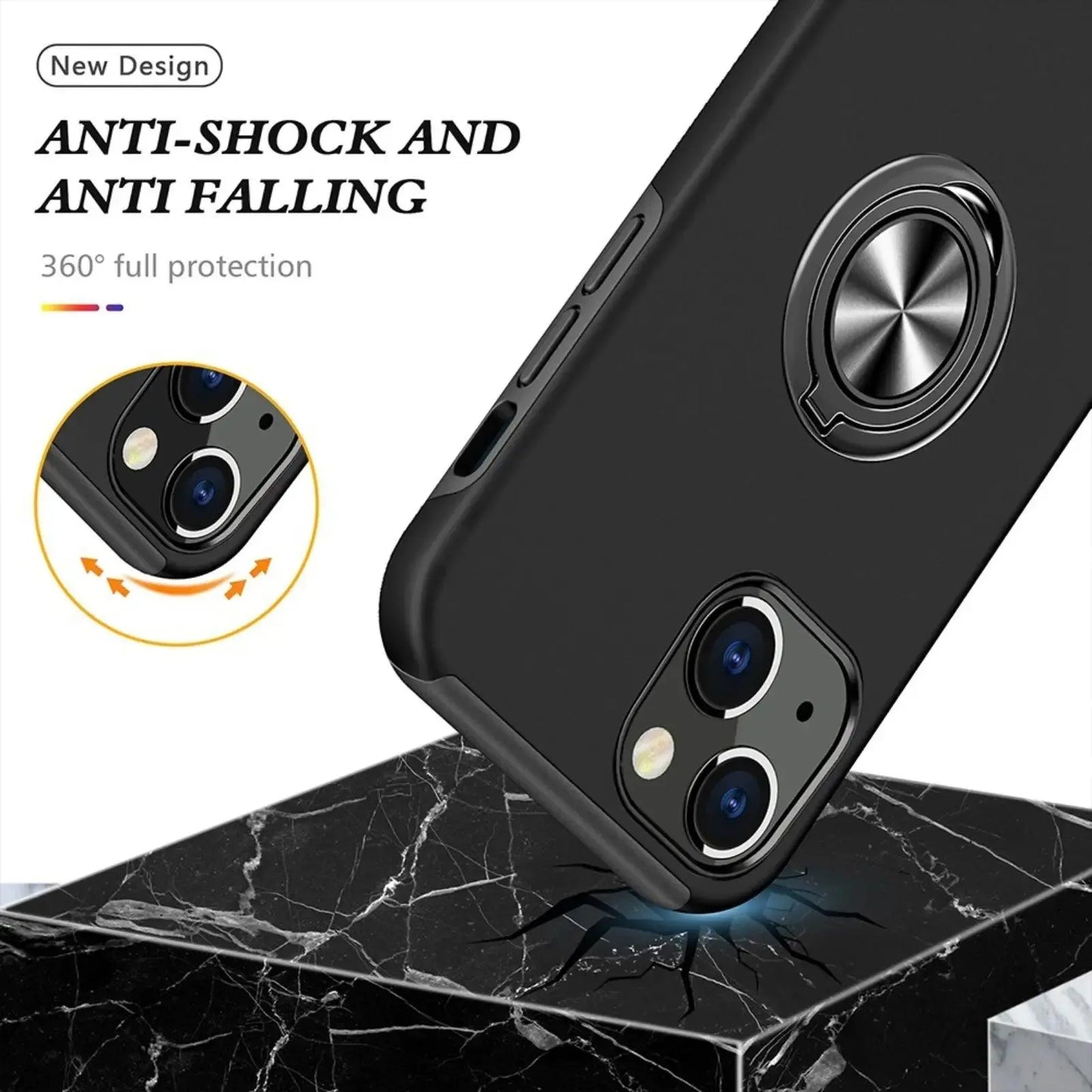 Magnetic Ring Holder Shockproof Cover Case For Iphone 14 Pro Max - MyMobile