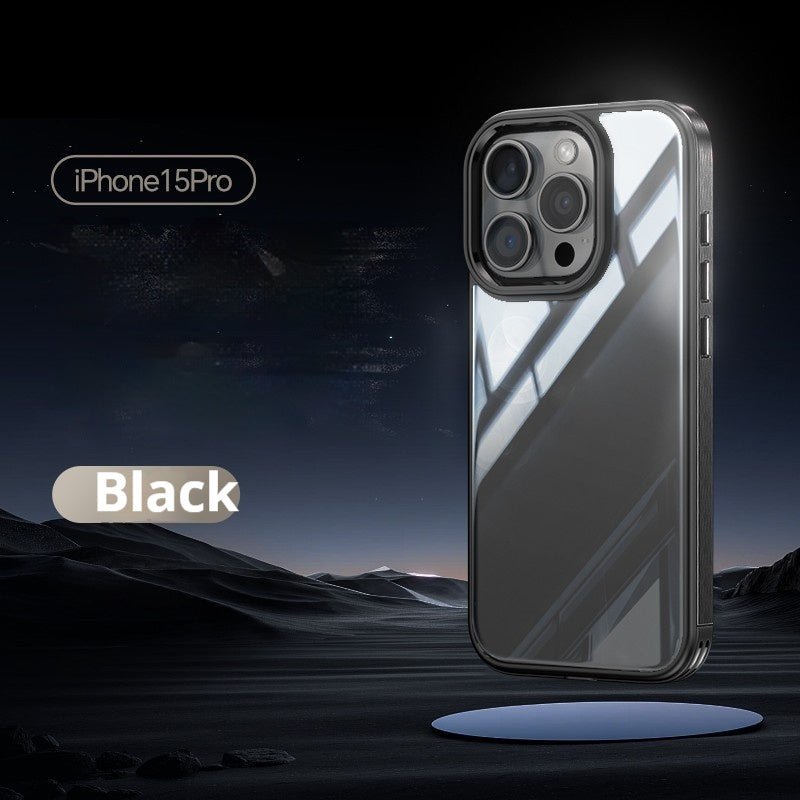 Magnetic Titanium Frame Invisible Airbag Phone Case For iPhone 15 - MyMobile