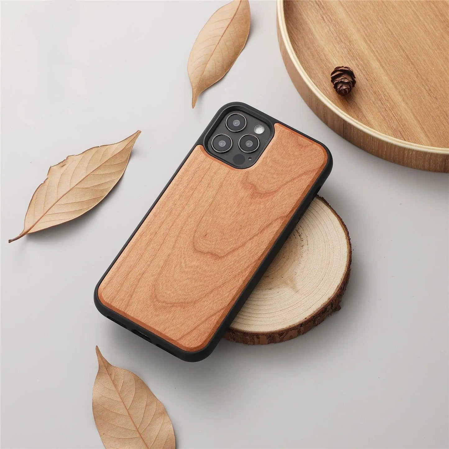 Magnetic Wooden Shatterproof Mobile Phone Case - MyMobile