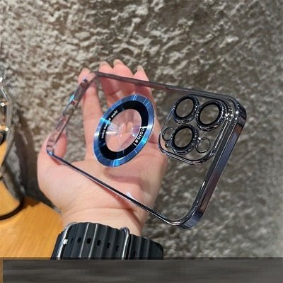 Magnifier Leakage Label Magnetic Suction Phone Case For iPhone 14 - MyMobile