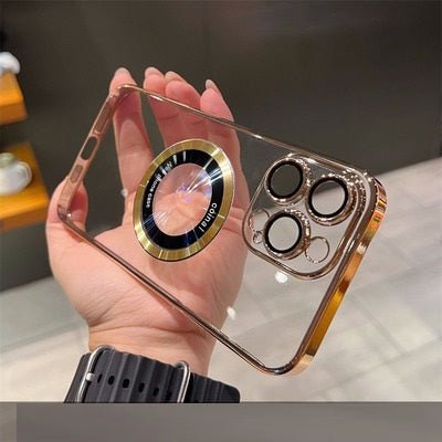 Magnifier Leakage Label Magnetic Suction Phone Case For iPhone 14 - MyMobile