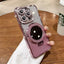 Makeup Mirror Bracket Phone Case Glitter Protective Cover For iPhone 15 - MyMobile