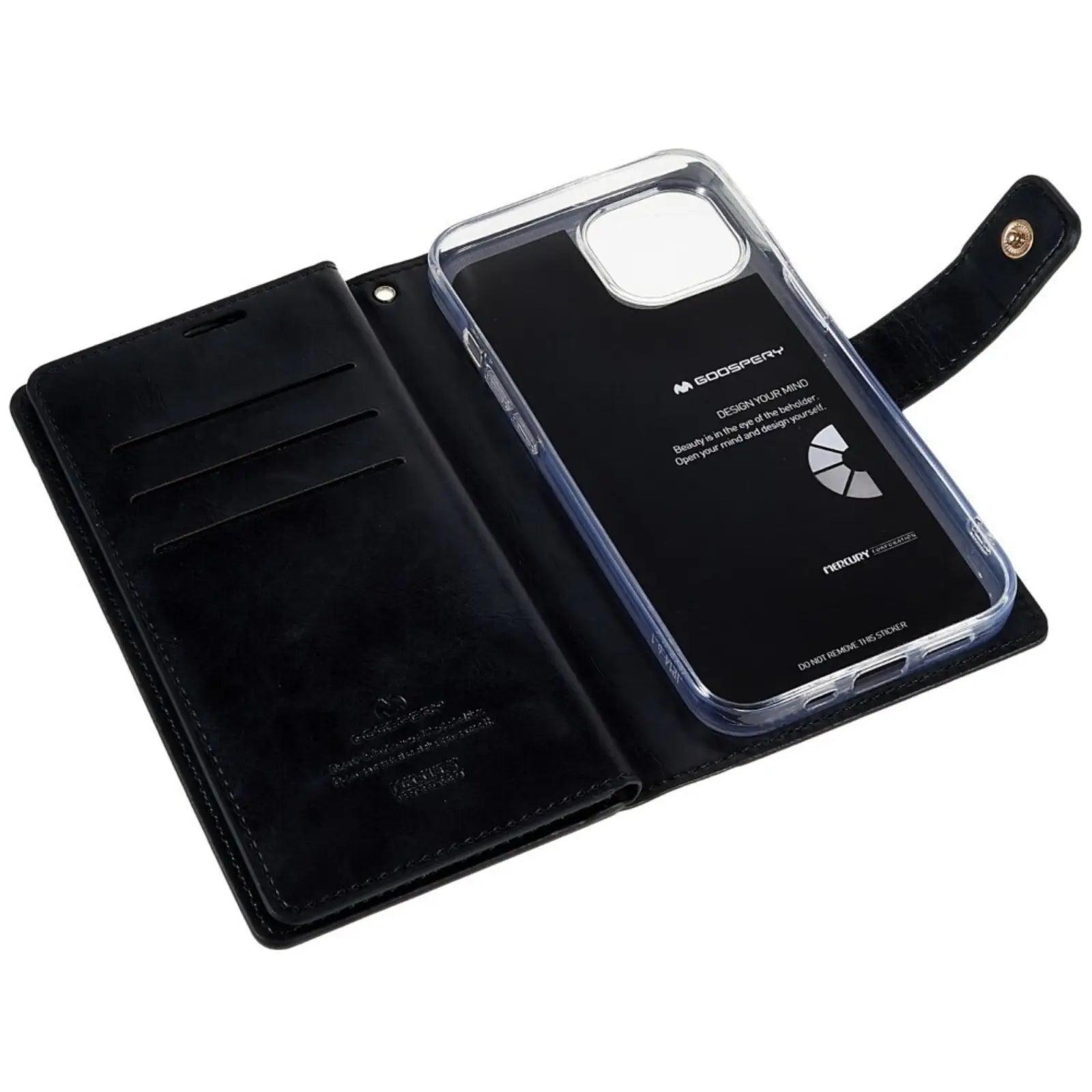 Mercury Mansoor Diary Cover Case for iPhone 15 Pro Max ( 9 Cards ) - MyMobile