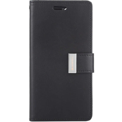 Mercury Rich Diary Case for iPhone 15 Black - MyMobile