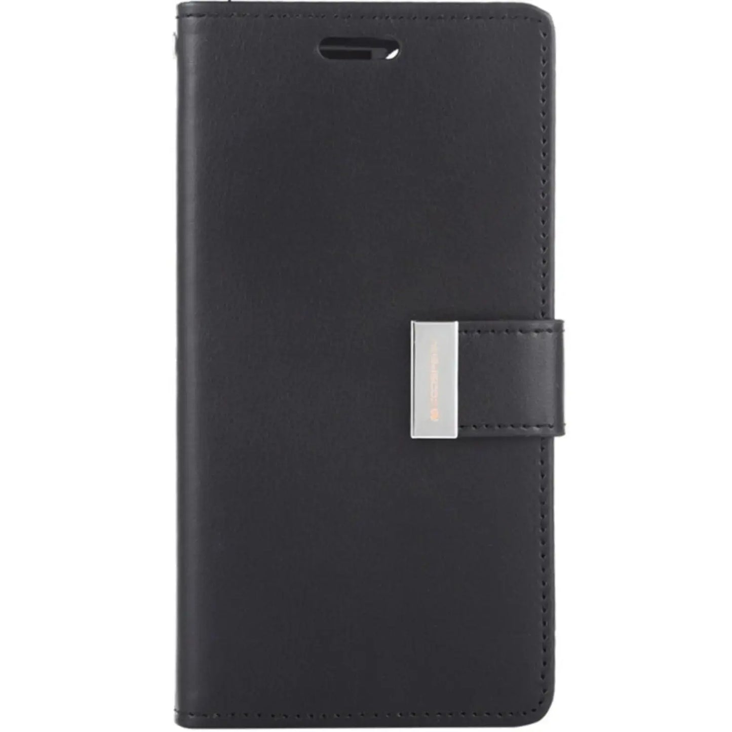 Mercury Rich Diary Case for iPhone 15 Plus Black - MyMobile