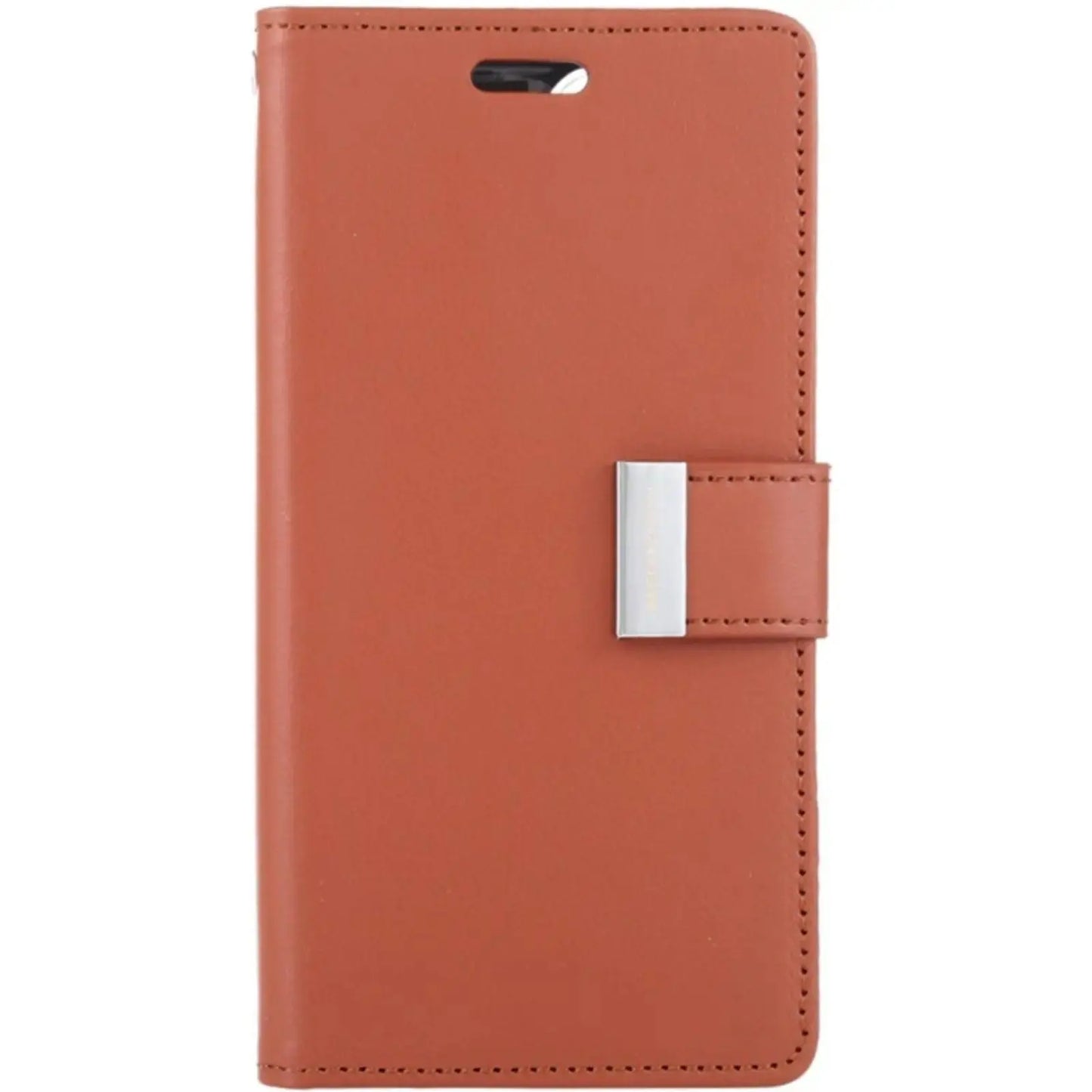 Mercury Rich Diary Case for iPhone 15 Plus Brown - MyMobile