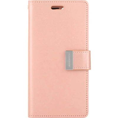 Mercury Rich Diary Case for iPhone 15 Plus Rose Gold - MyMobile