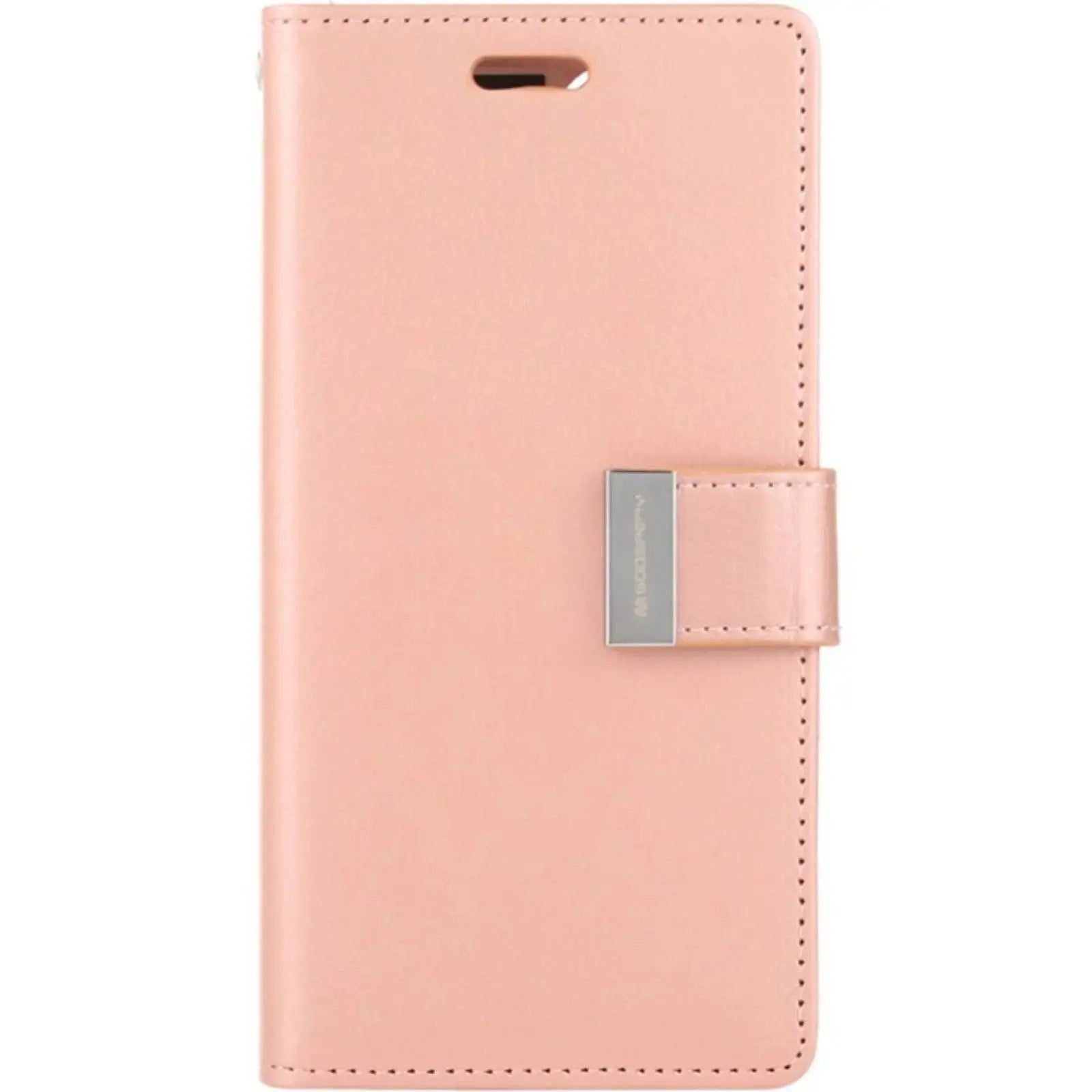 Mercury Rich Diary Case for iPhone 15 Rose Gold - MyMobile