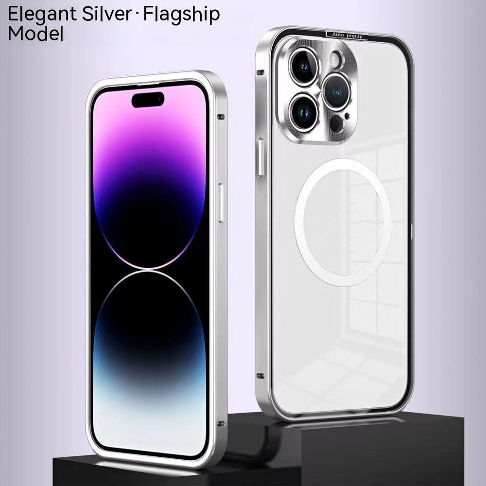 Metal Frame Phone Case Magnetic Spring Fastener Protective Case For iPhone 12, 13, 14, 15 - MyMobile