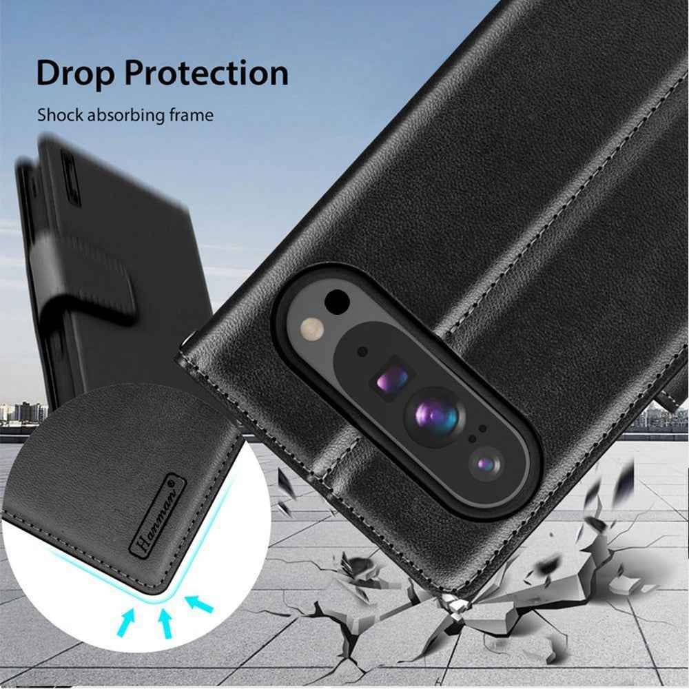 Hanman PU Flip Leather Wallet Case for Google Pixel 10 / 10 Pro