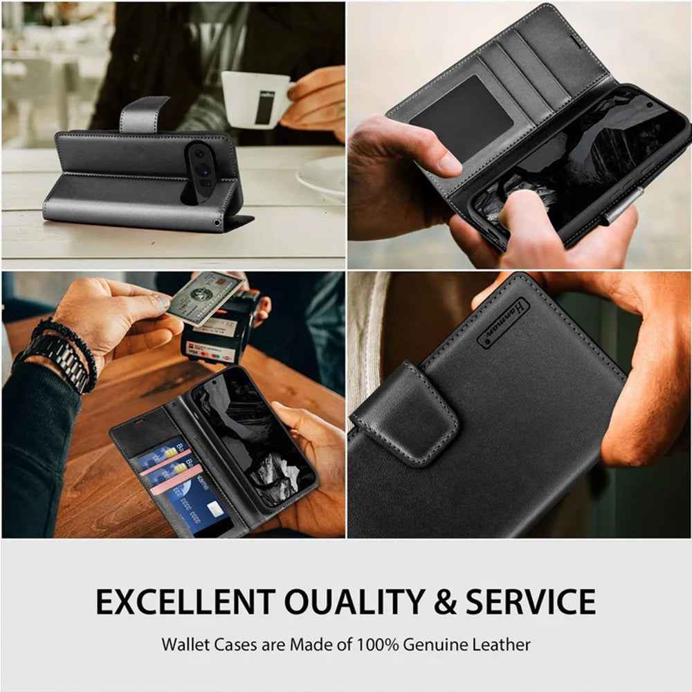 Hanman PU Flip Leather Wallet Case for Google Pixel 10 / 10 Pro