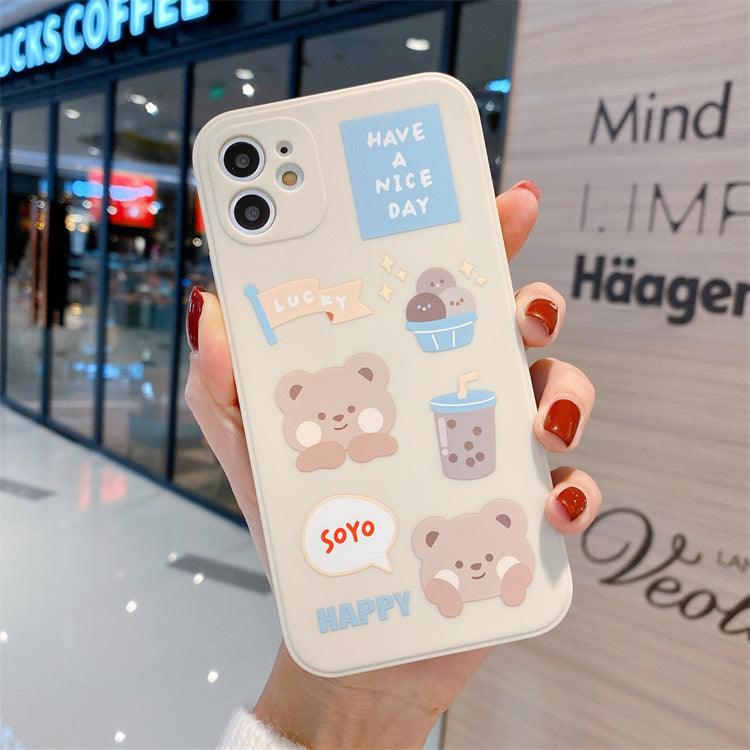 Milk Tea Bear Cartoon Mobile Phone Case - MyMobile