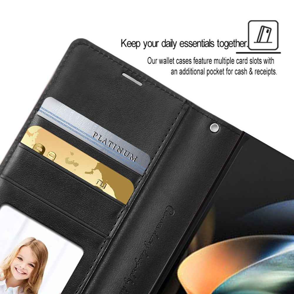 Hanman PU Flip Leather Wallet Case for Samsung Galaxy S25 FE