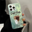 Mint Green Splash Ink Coffee Bracket Phone Case For iPhone 16 - MyMobile