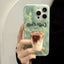 Mint Green Splash Ink Coffee Bracket Phone Case For iPhone 16 - MyMobile